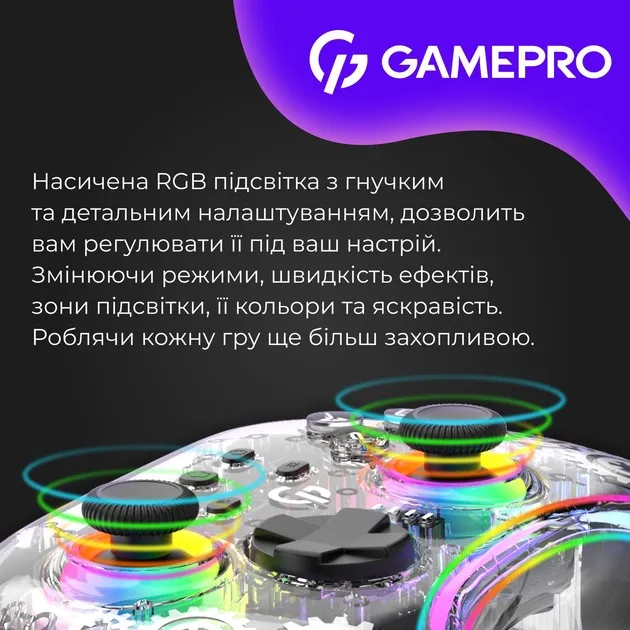 Геймпад GamePro GPX13T Transparent - мініатюра 5