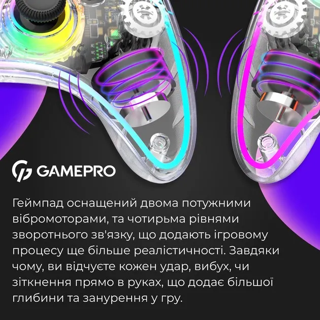 Геймпад GamePro GPX13T Transparent - мініатюра 7