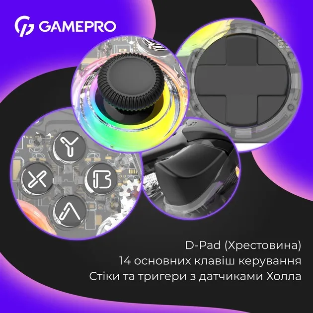Геймпад GamePro GPX13T Transparent - мініатюра 9
