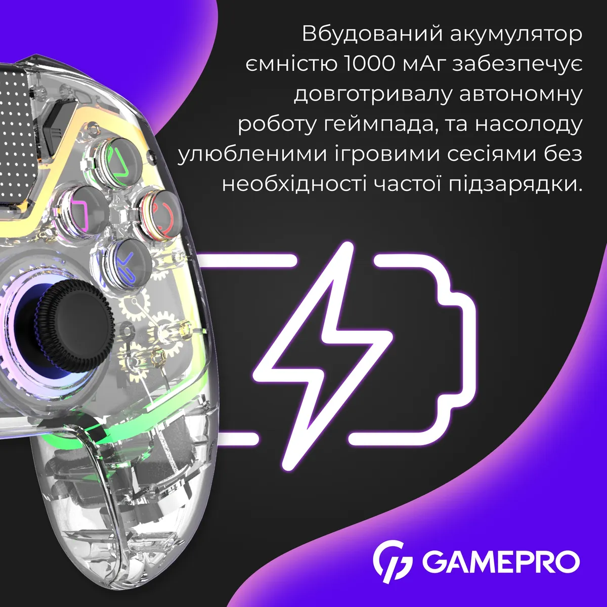 Геймпад GamePro GPS13T Transparent - мініатюра 14