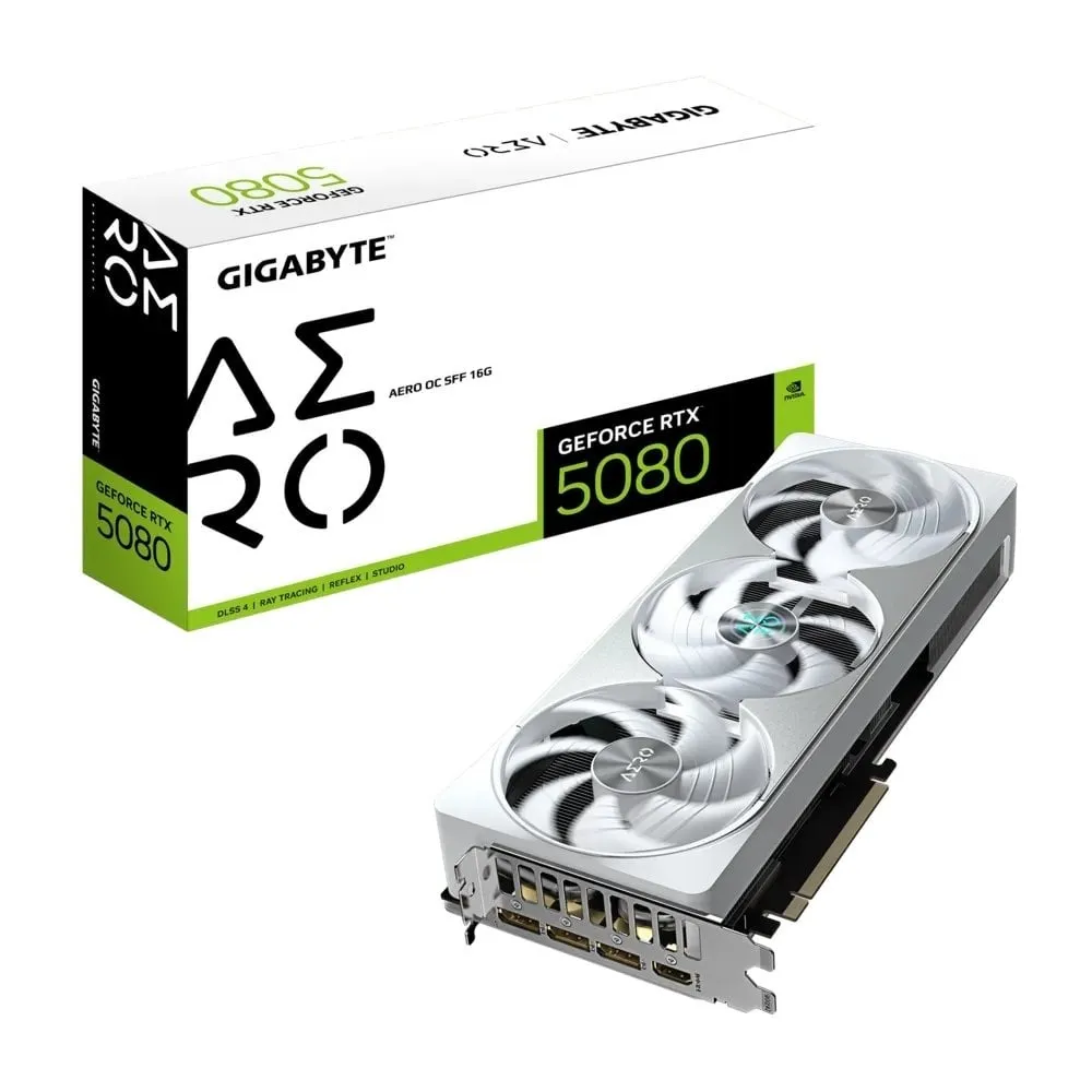 Відеокарта GF RTX 5080 16GB GDDR7 Aero OC Gigabyte (GV-N5080AERO OC-16GD) - зображення 1
