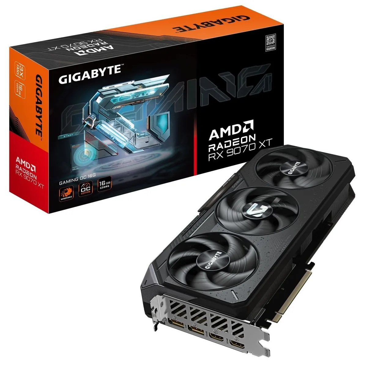 Відеокарта AMD Radeon RX 9070 XT 16GB GDDR6 Gaming OC Gigabyte (GV-R9070XTGAMING OC-16GD) - зображення 1