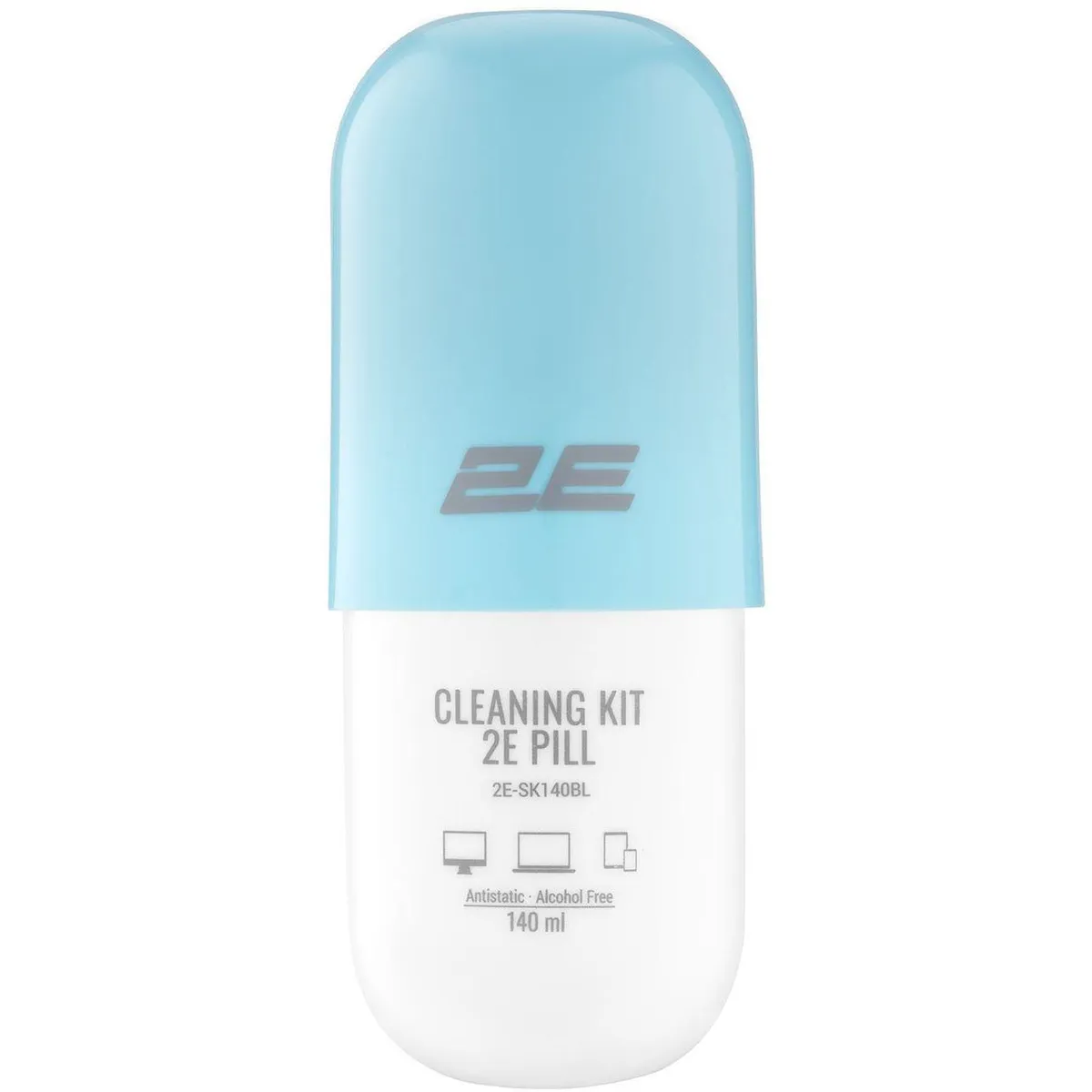 Набір для чищення 2E Pill (2E-SK140BL) LED/LCD + серветка 20х20 см White/Blue - зображення 1