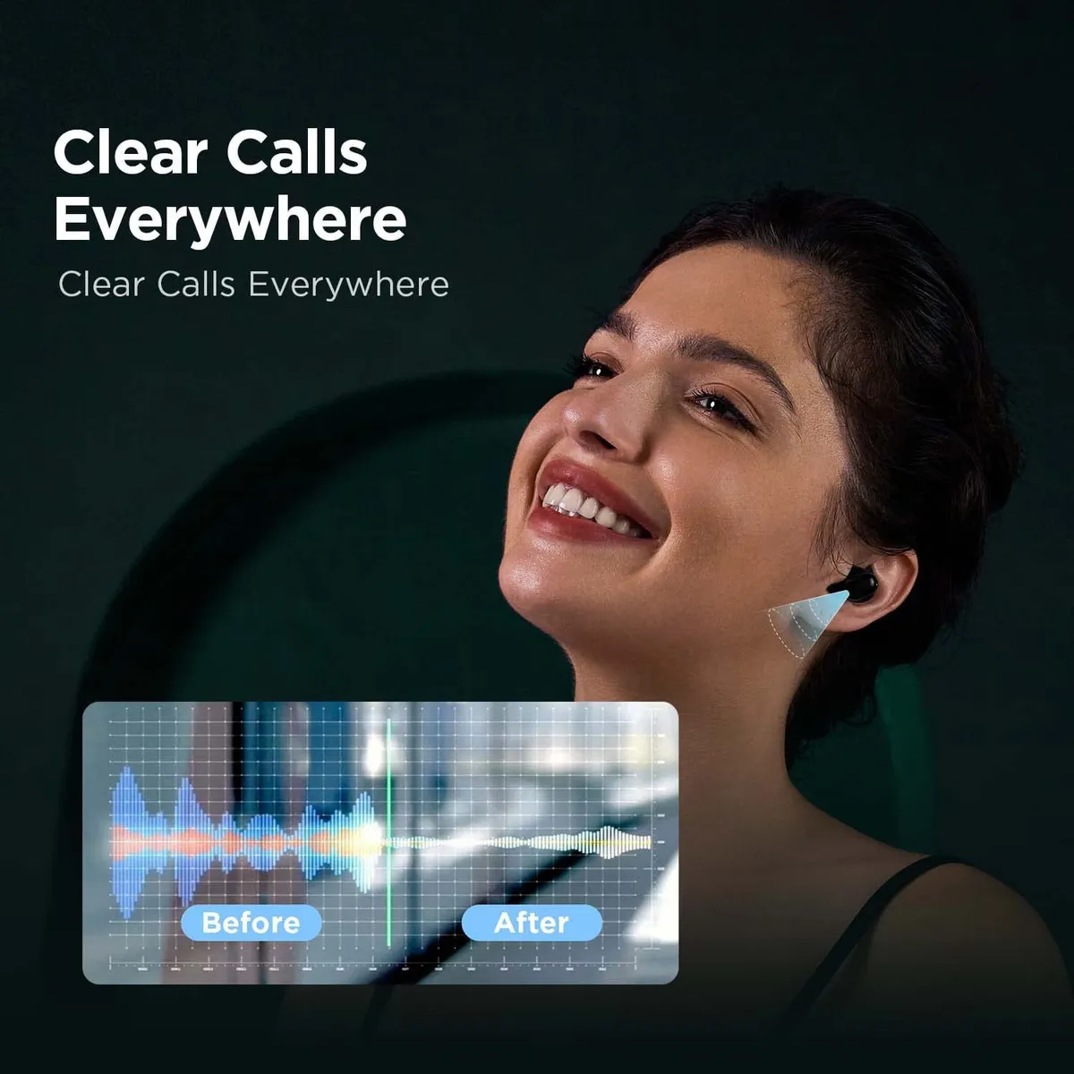 Bluetooth-гарнітура Omthing AirFree Buds EO009 Black - мініатюра 6