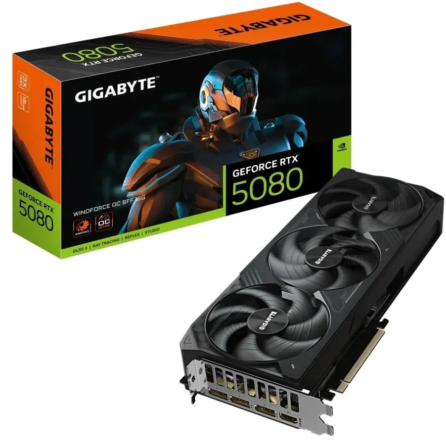 Відеокарта GF RTX 5080 16GB GDDR7 Windforce OC Gigabyte (GV-N5080WF3OC-16GD) - мініатюра 9