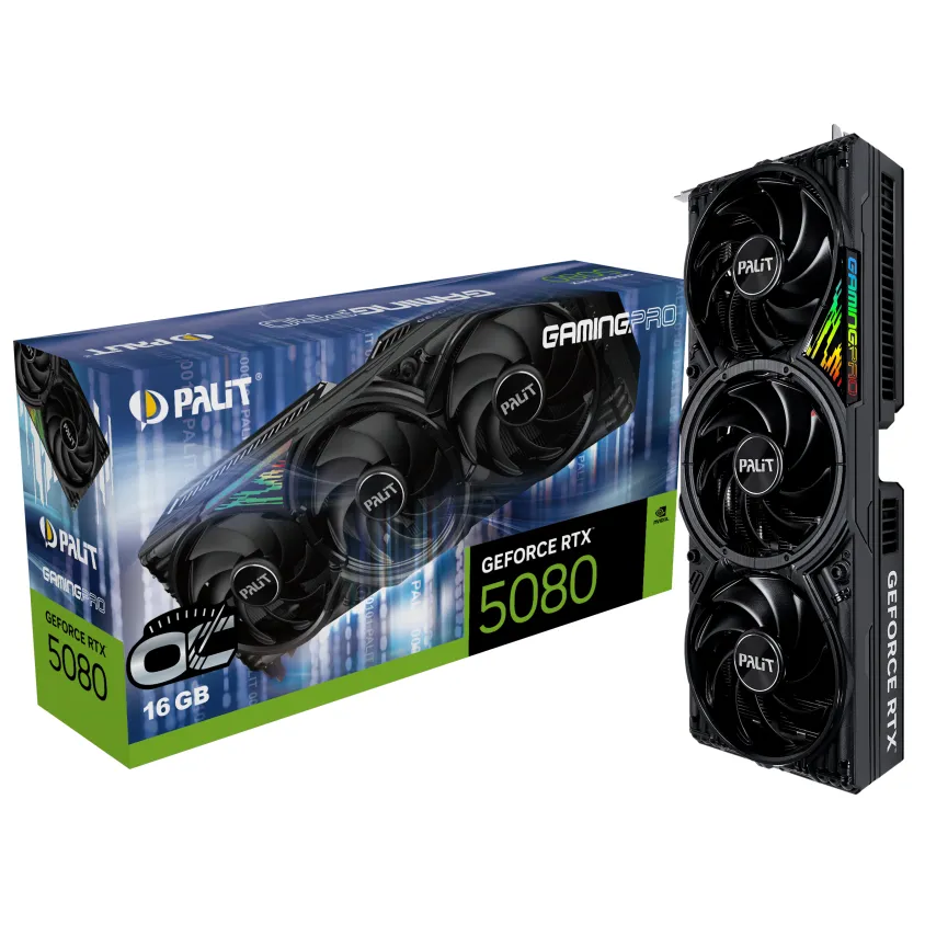 Відеокарта GF RTX 5080 16GB GDDR7 GamingPro OC Palit (NE75080S19T2-GB2031A) - зображення 1