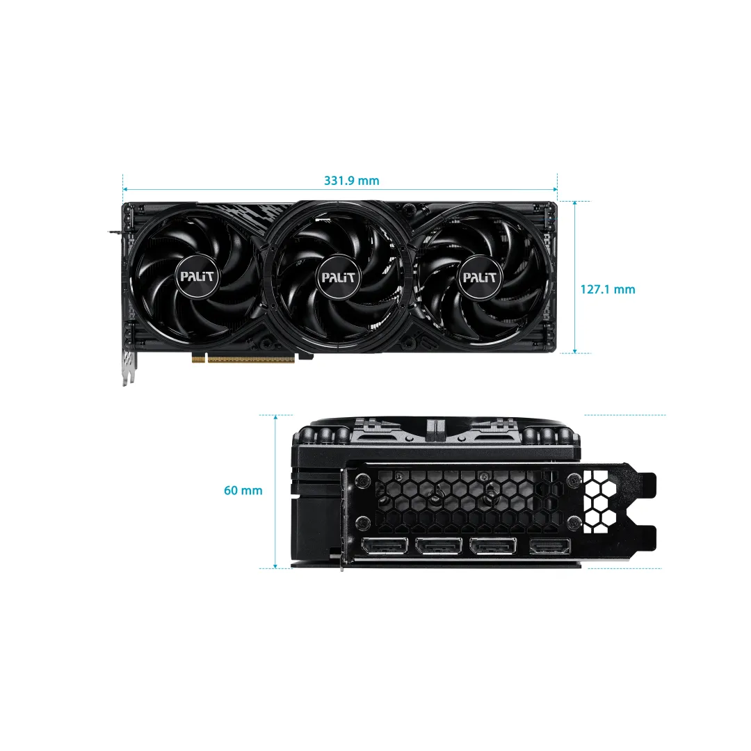 Відеокарта GF RTX 5080 16GB GDDR7 GamingPro Palit (NE75080019T2-GB2031A) - мініатюра 9