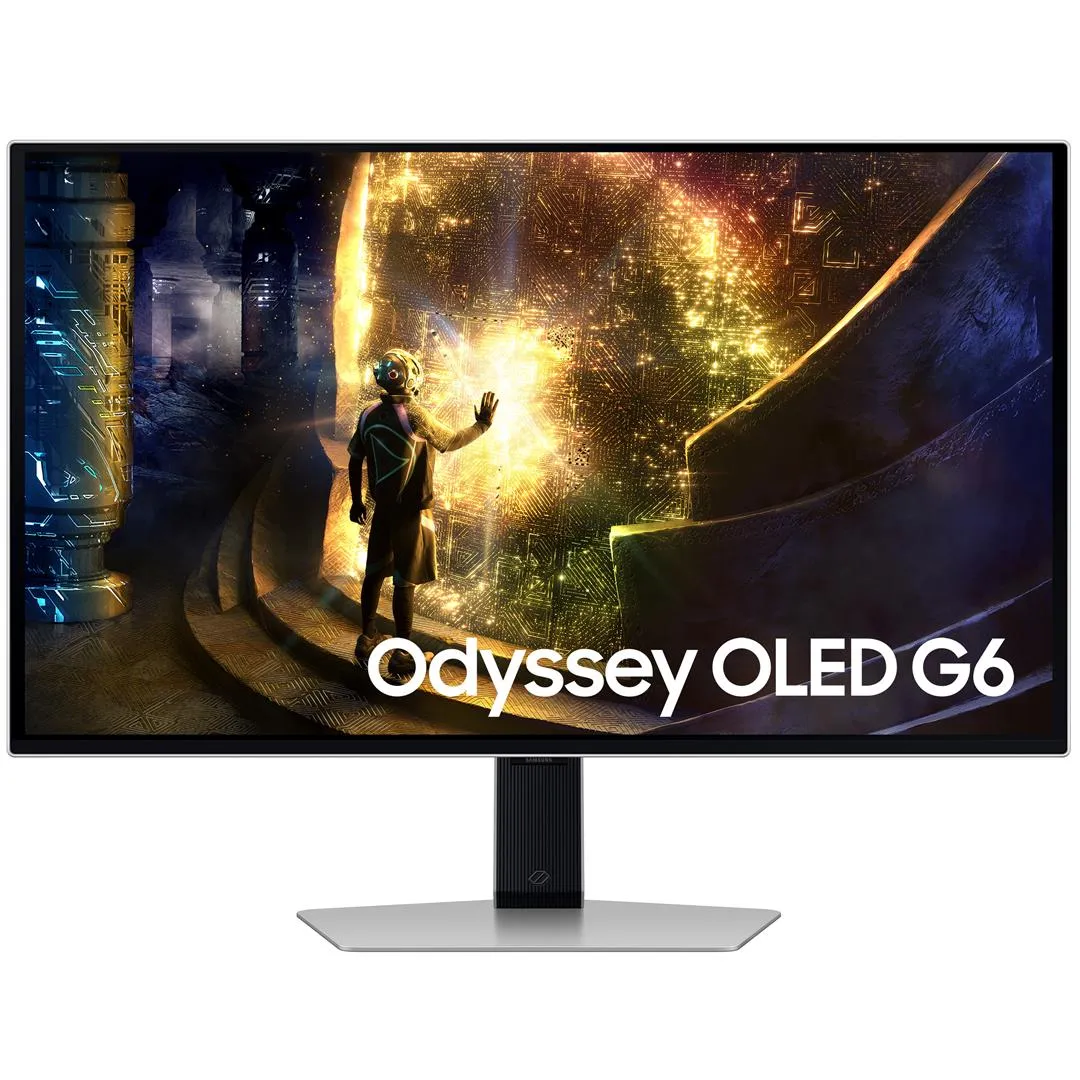 Монiтор Samsung 27" Odyssey G6 LS27DG612S (LS27DG612SIXCI) OLED Silver 240Hz - зображення 1