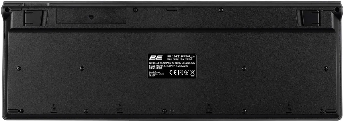Клавіатура бездротова 2E KS280 WL/BT EN/UKR Grey/Black (2E-KS280WBGR_UA) - мініатюра 5