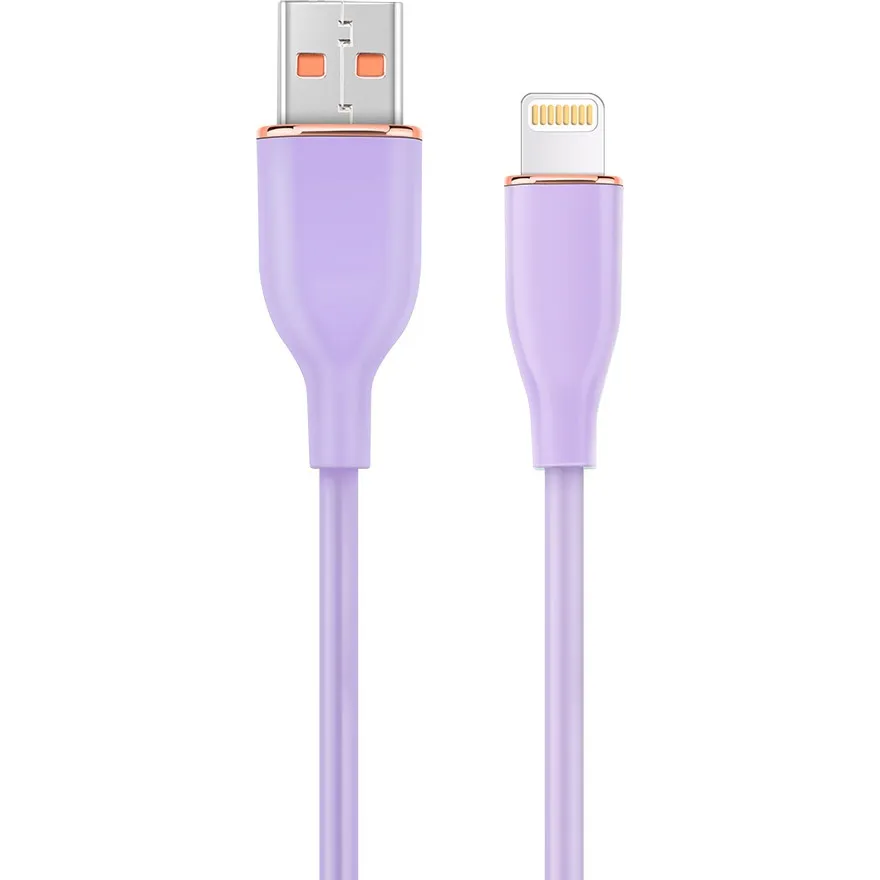 Кабель Cablexpert USB - Lightning (M/M), 2.1 A, 1.5 м, Purple (CC-USB2S-AM8PM-1.5M-P) - зображення 1