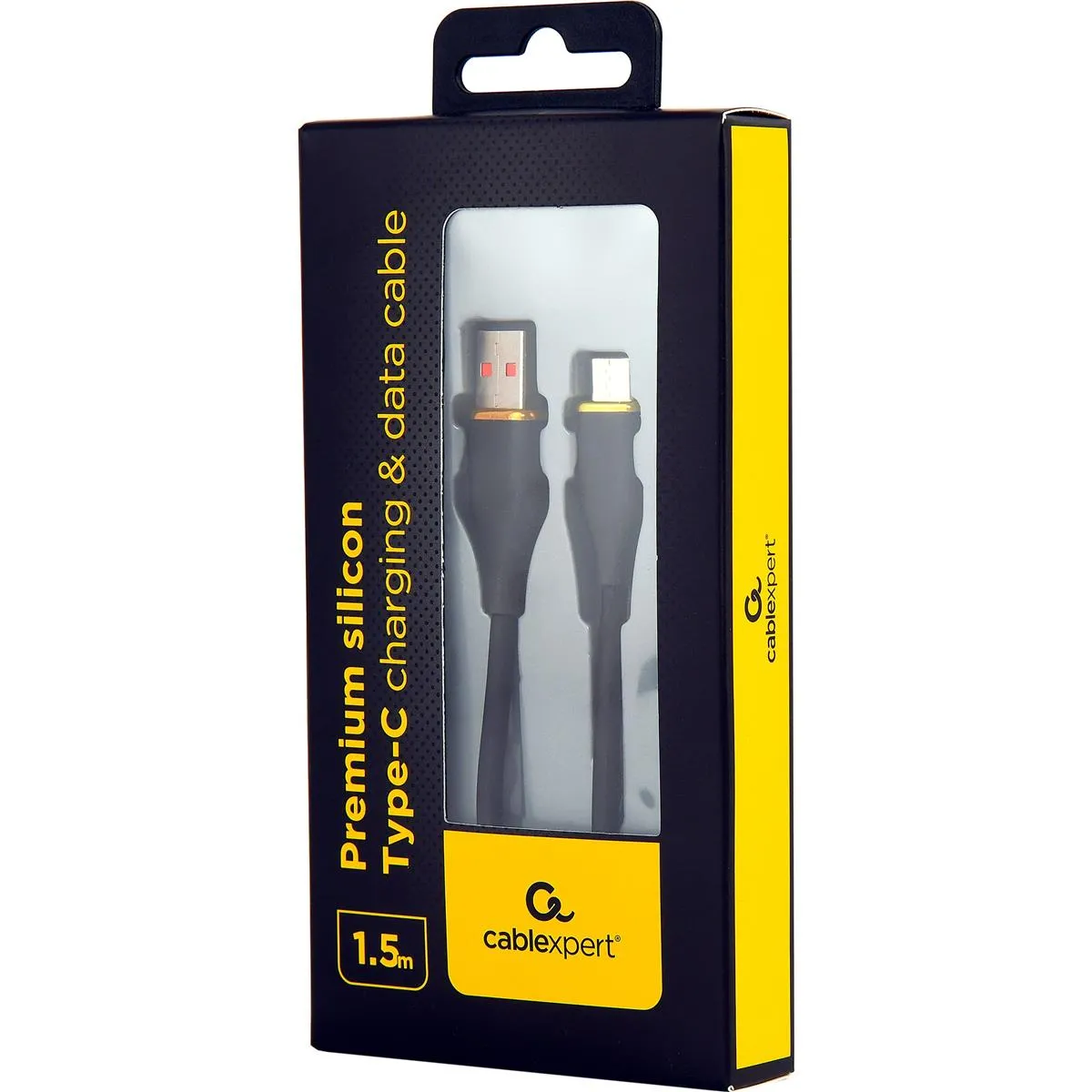 Кабель Cablexpert USB - USB Type-C (M/M), 2.1 A, 1.5 м, Black (CC-USB2S-AMCM-1.5M-BK) - мініатюра 2