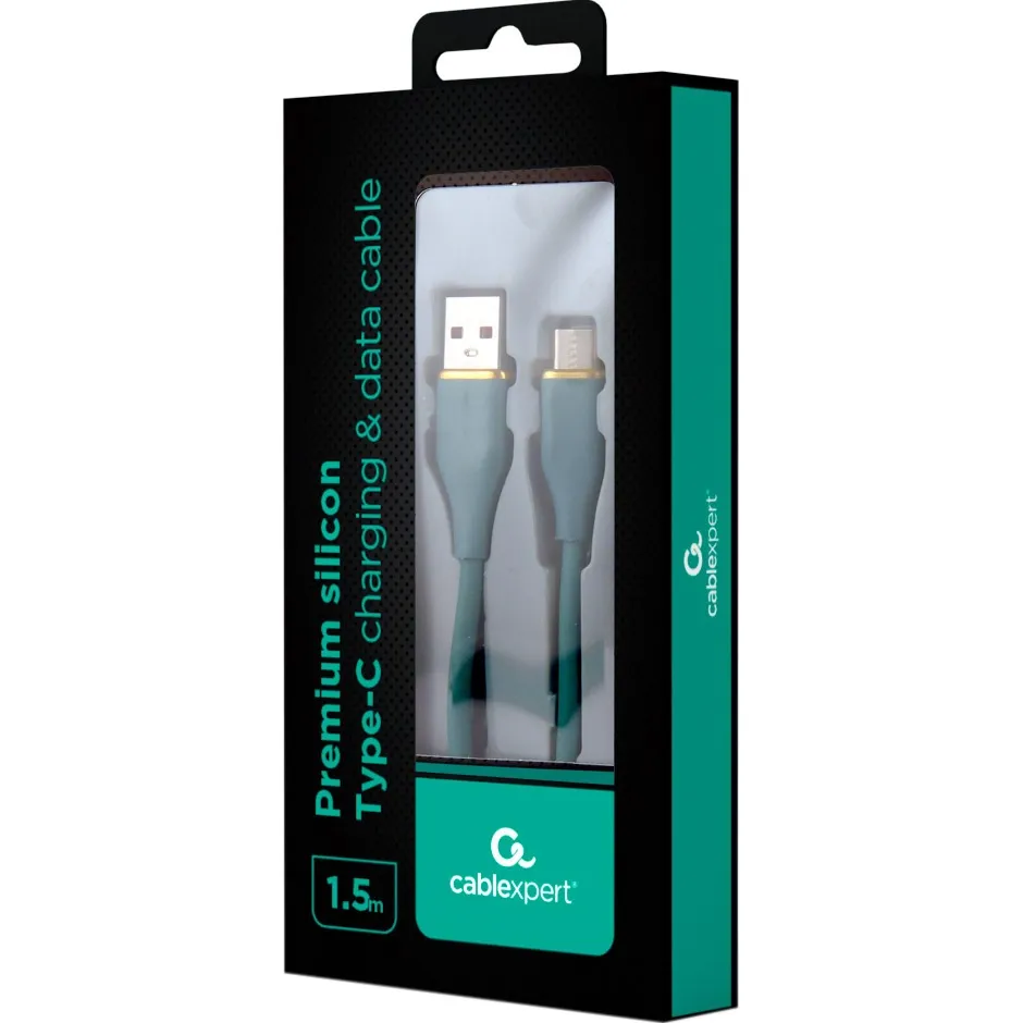Кабель Cablexpert USB - USB Type-C (M/M), 2.1 A, 1.5 м, Green (CC-USB2S-AMCM-1.5M-G) - мініатюра 2