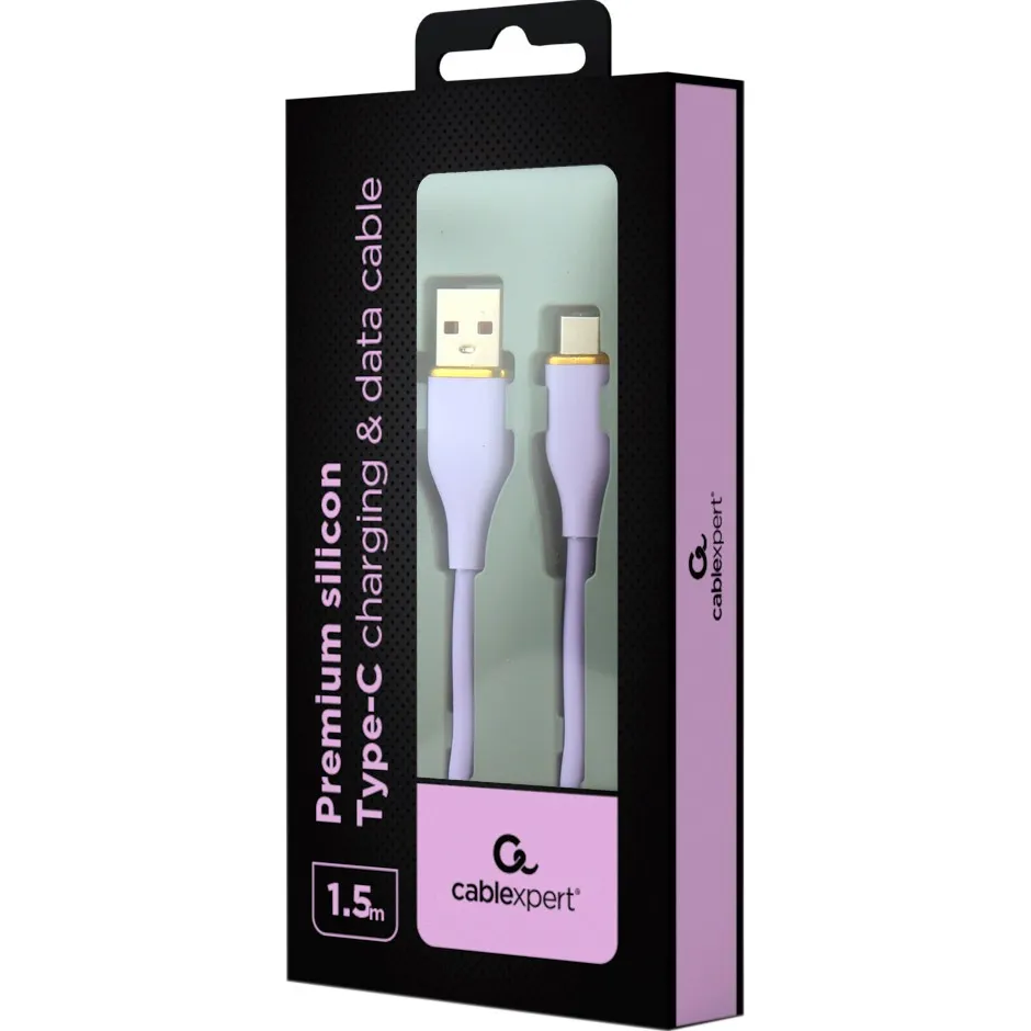 Кабель Cablexpert USB - USB Type-C (M/M), 2.1 A, 1.5 м, Purple (CC-USB2S-AMCM-1.5M-P) - мініатюра 2