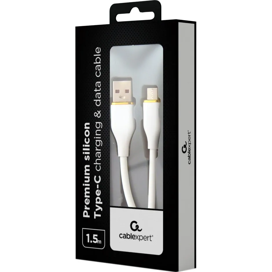Кабель Cablexpert USB - USB Type-C (M/M), 2.1 A, 1.5 м, White (CC-USB2S-AMCM-1.5M-W) - мініатюра 2