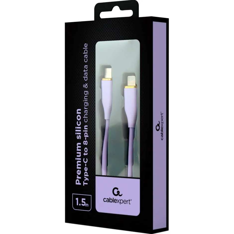 Кабель Cablexpert USB Type-C - Lightning (M/M), 2.25 A, 20 W, 1.5 м, Purple (CC-USB2S-CM8PM-1.5M-P) - мініатюра 2