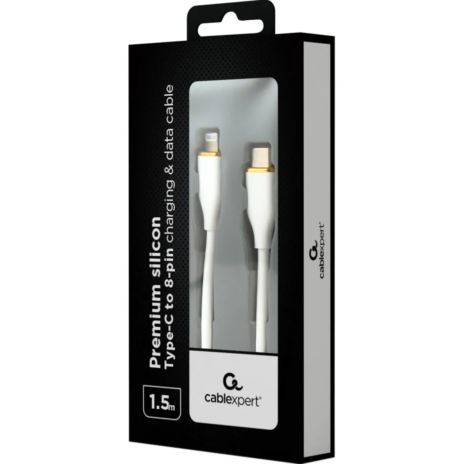 Кабель Cablexpert USB Type-C - Lightning (M/M), 2.25 A, 20 W, 1.5 м, White (CC-USB2S-CM8PM-1.5M-W) - мініатюра 2