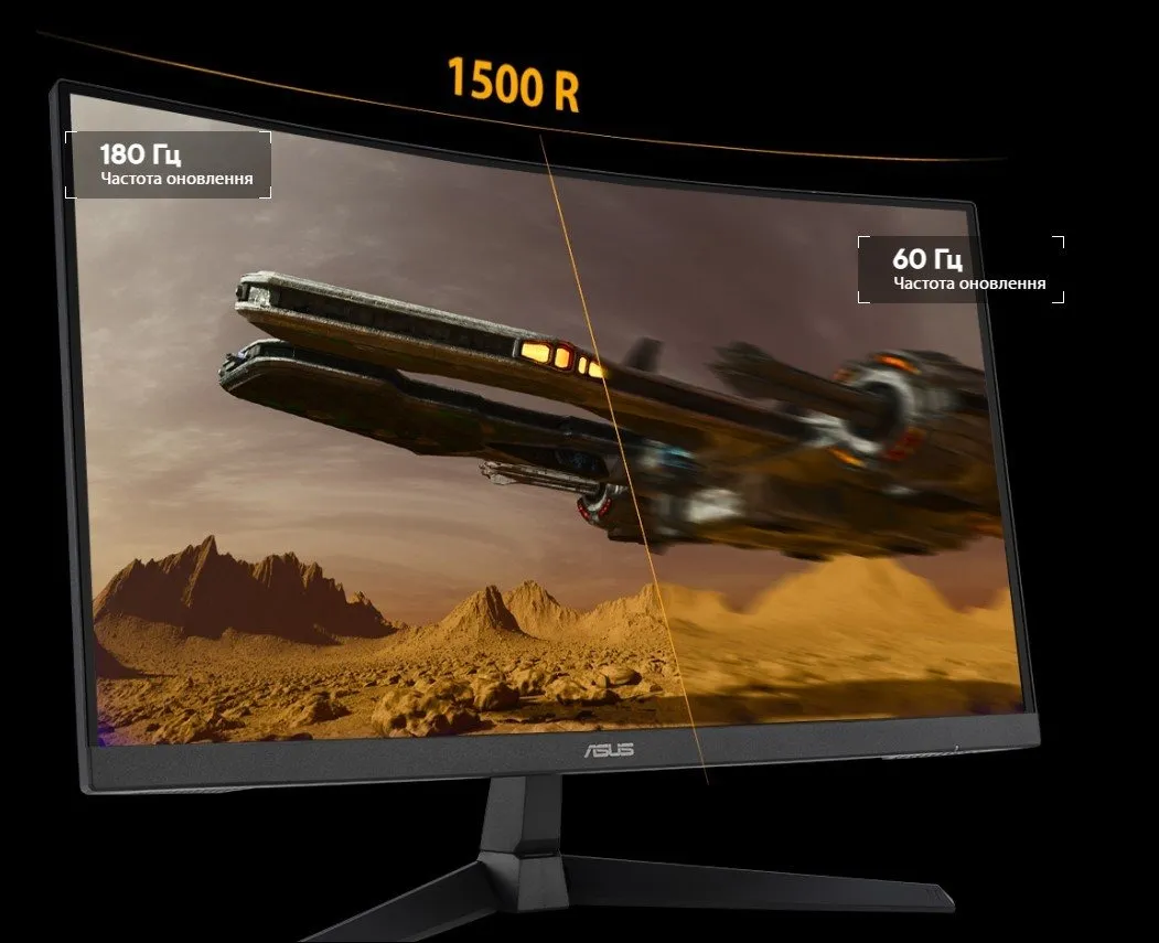 Монітор Asus 27" TUF Gaming VG27WQ3B (90LM0AQ1-B01170) VA Black Curved 180Hz - мініатюра 9