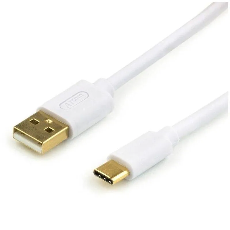 Кабель Atcom USB - USB Type-C (M/M), 1.8 м, білий (13427) - зображення 1