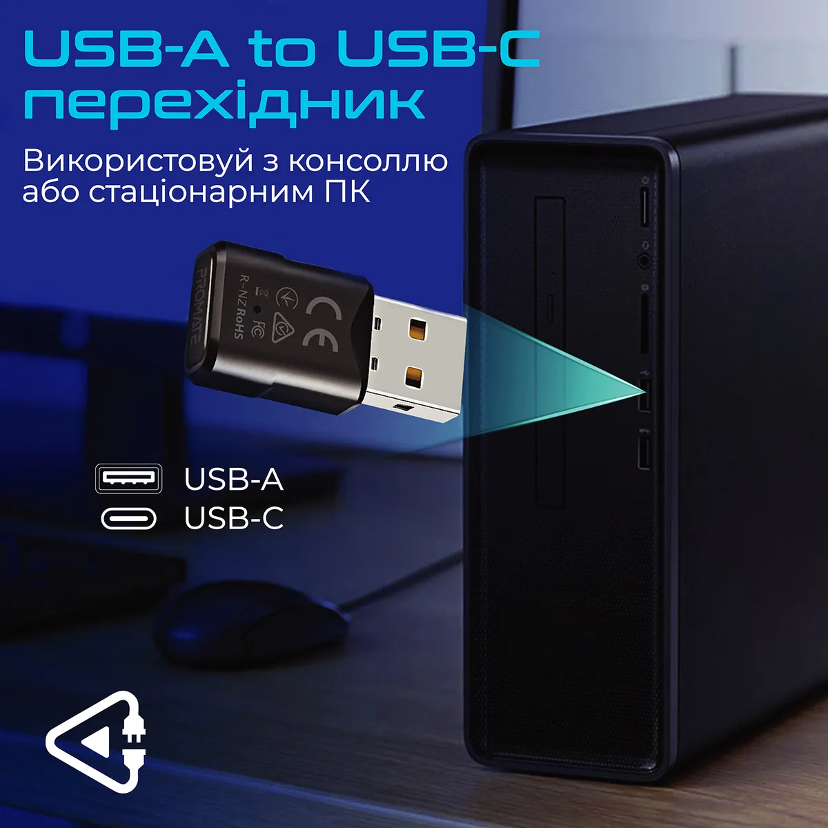 Bluetooth-адаптер аудіо Promate BlueLink Bluetooth 5.0 Black - мініатюра 4
