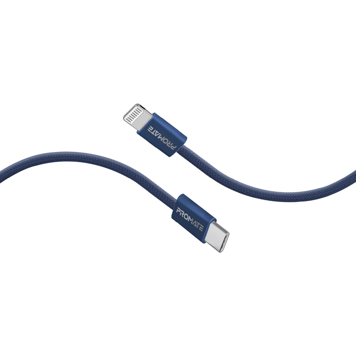 Кабель Promate EcoLine-Ci120 USB Type-C - Lightning (M/M), 3 A, 27 W, 1.2 м, Navy - зображення 1