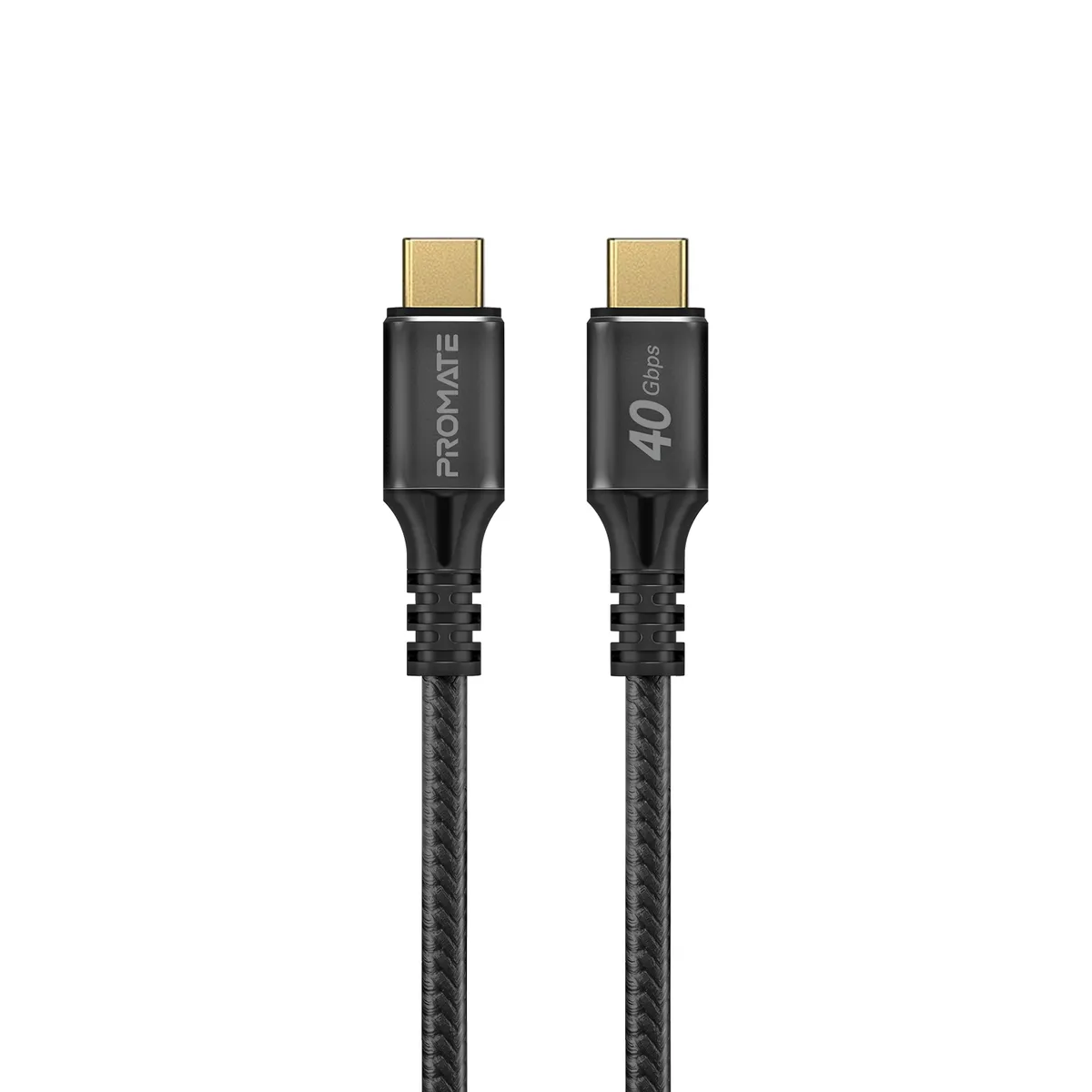 Кабель Promate PowerBolt240 USB Type-C - USB Type-C (M/M), 5 A, 240 W, 2 м, Black - зображення 1