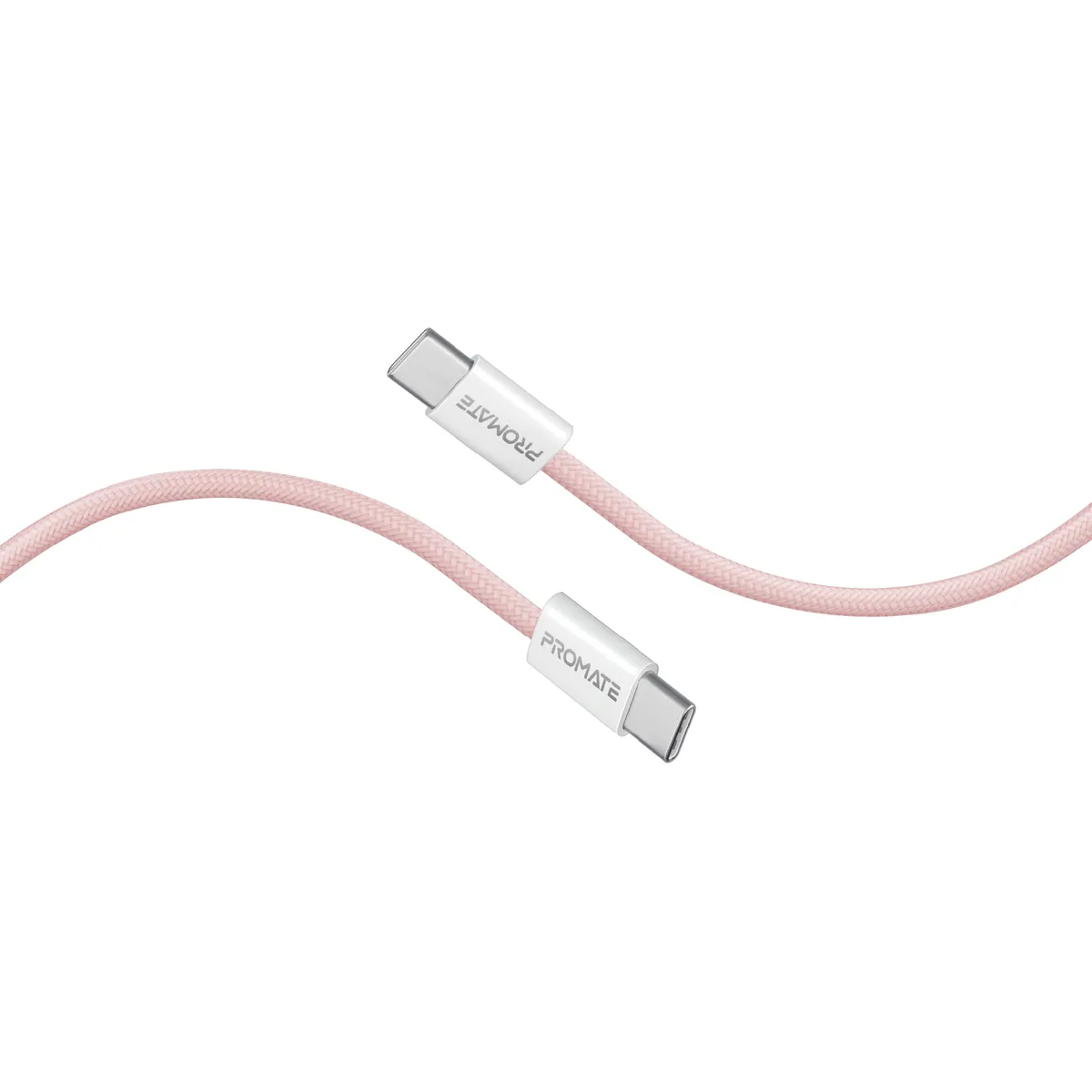 Кабель Promate EcoLine-CC200 USB Type-C - USB Type-C (M/M), 3 A, 60 W, 2 м, Pink - мініатюра 7