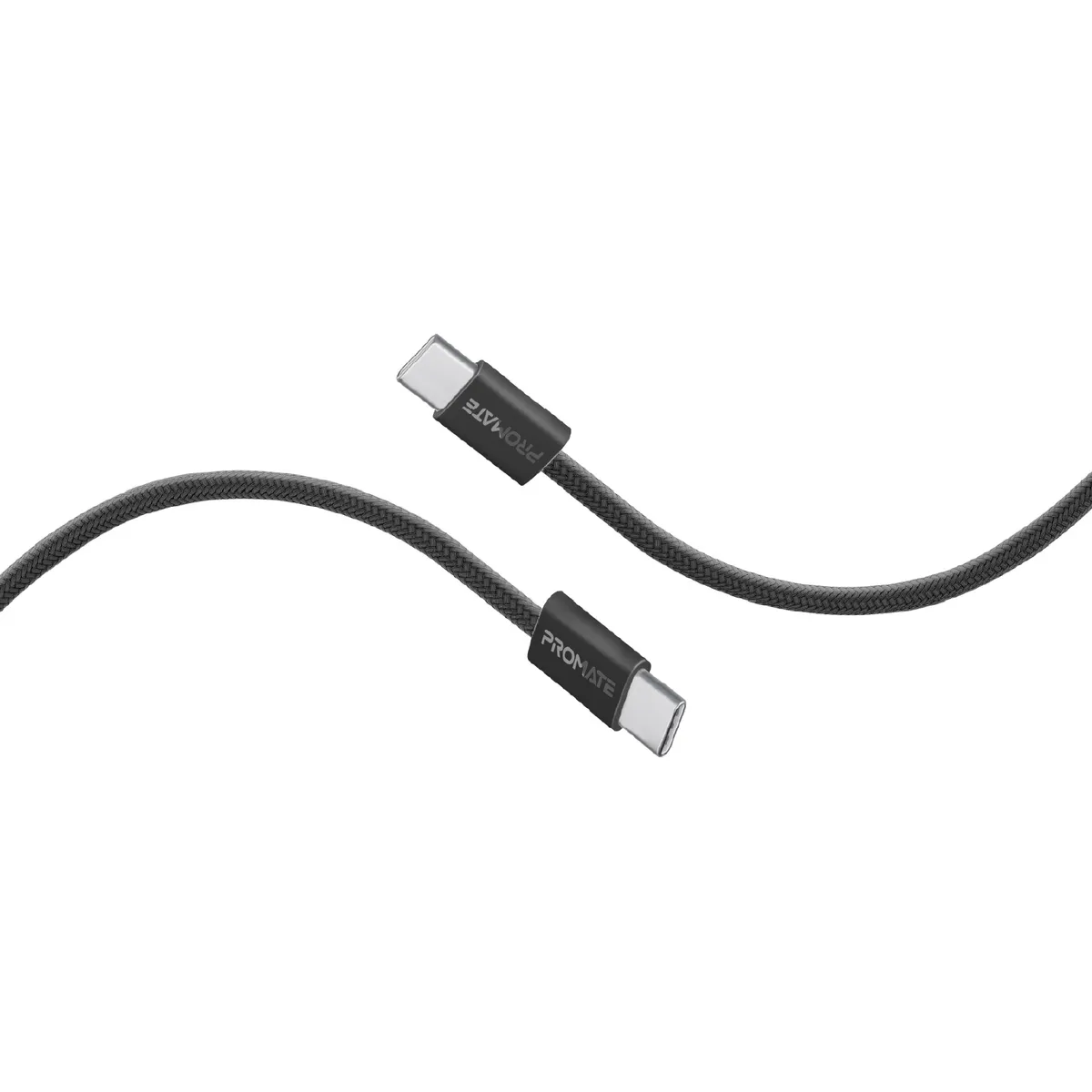 Кабель Promate EcoLine-CC120 USB Type-C - USB Type-C (M/M), 3 A, 60 W, 1.2 м, Black - мініатюра 7