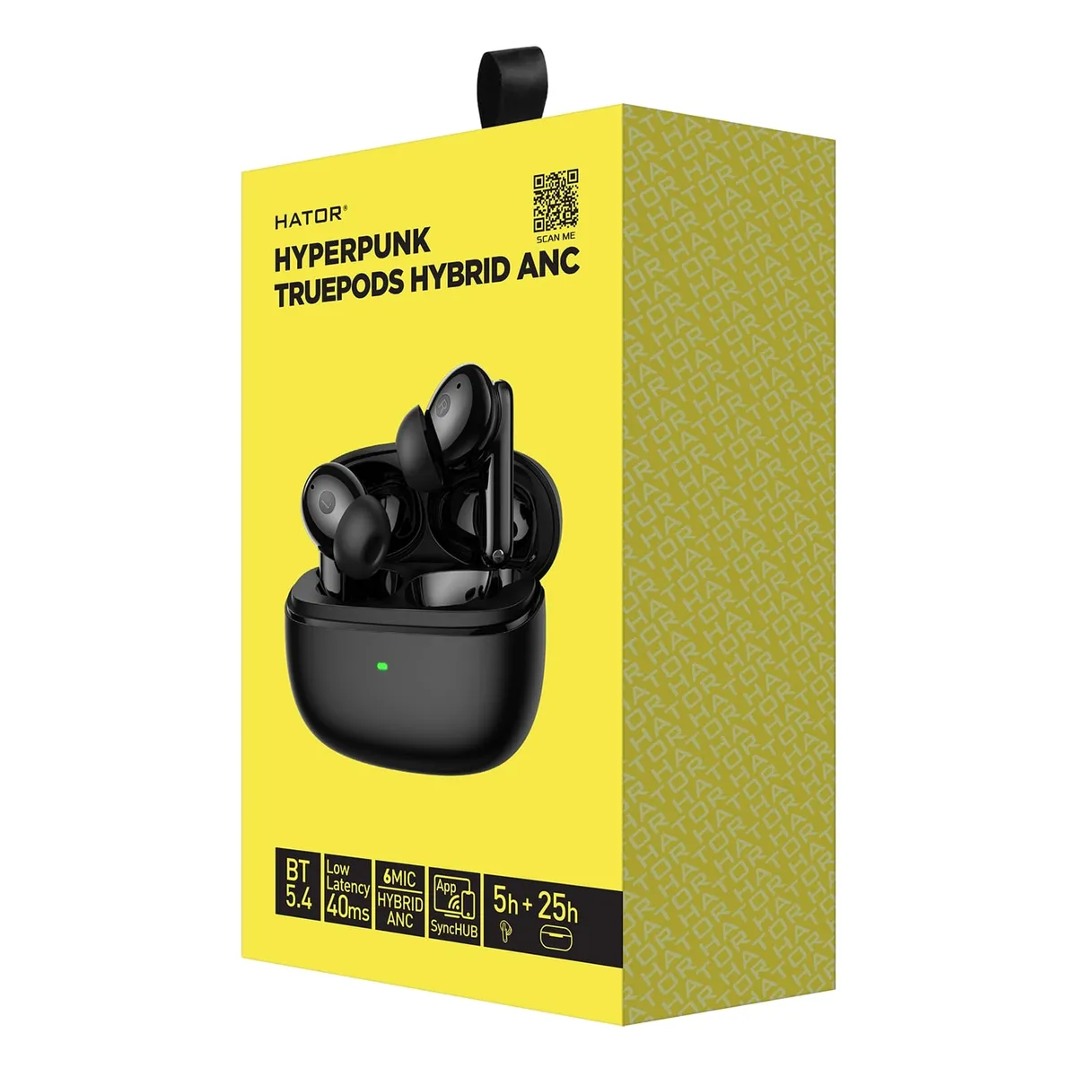 Bluetooth-гарнiтура Hator Hyреrpunk Truepods Hybrid ANC Black (HTA431) - мініатюра 5