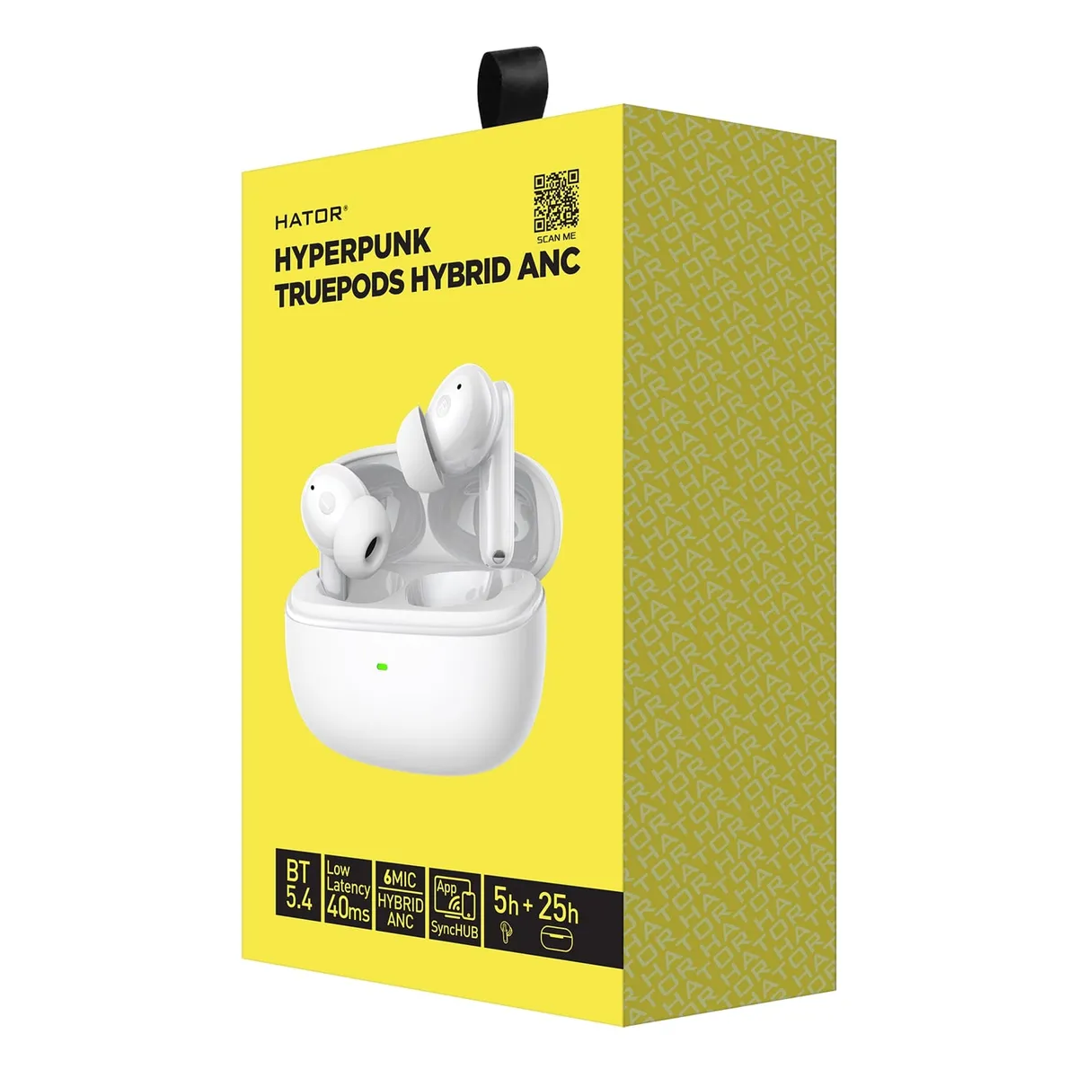 Bluetooth-гарнiтура Hator Hyреrpunk Truepods Hybrid ANC White (HTA432) - мініатюра 5