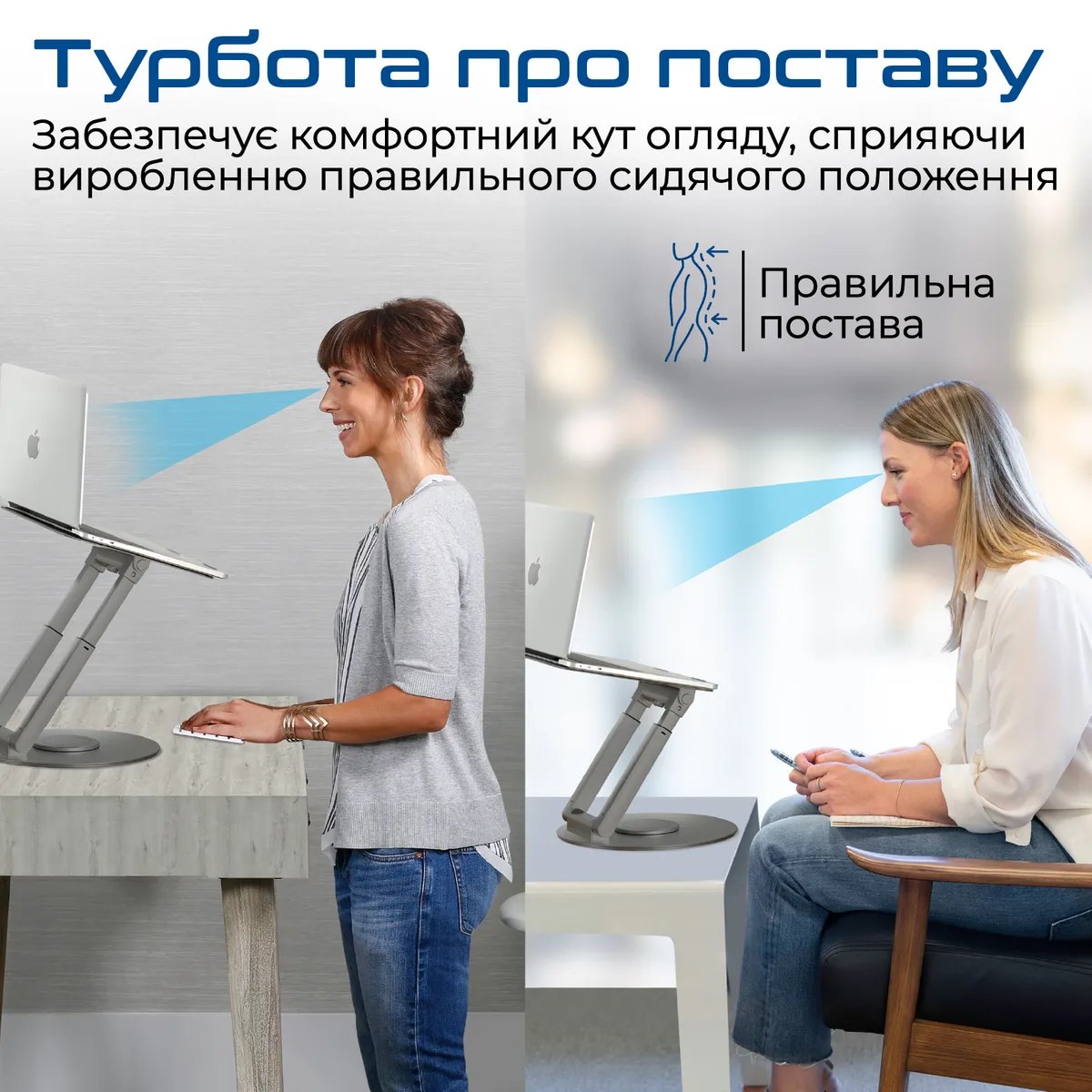 Підставка для ноутбука Promate DeskMate-6 Grey - мініатюра 7