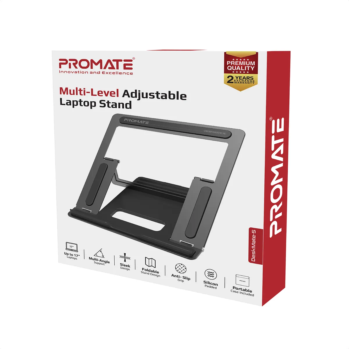 Підставка для ноутбука Promate DeskMate-5 Grey - мініатюра 5