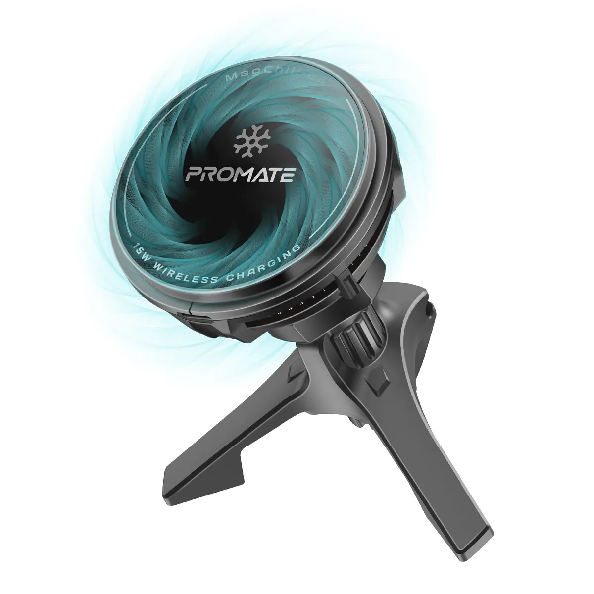 Бездротовий зарядний пристрій Promate MagChill-Ga MagSafe Black - зображення 1