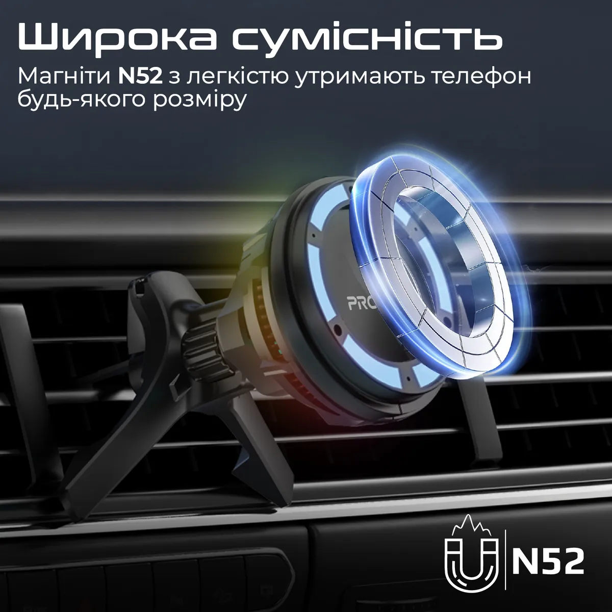 Бездротовий зарядний пристрій Promate MagChill-Ga MagSafe Black - мініатюра 7