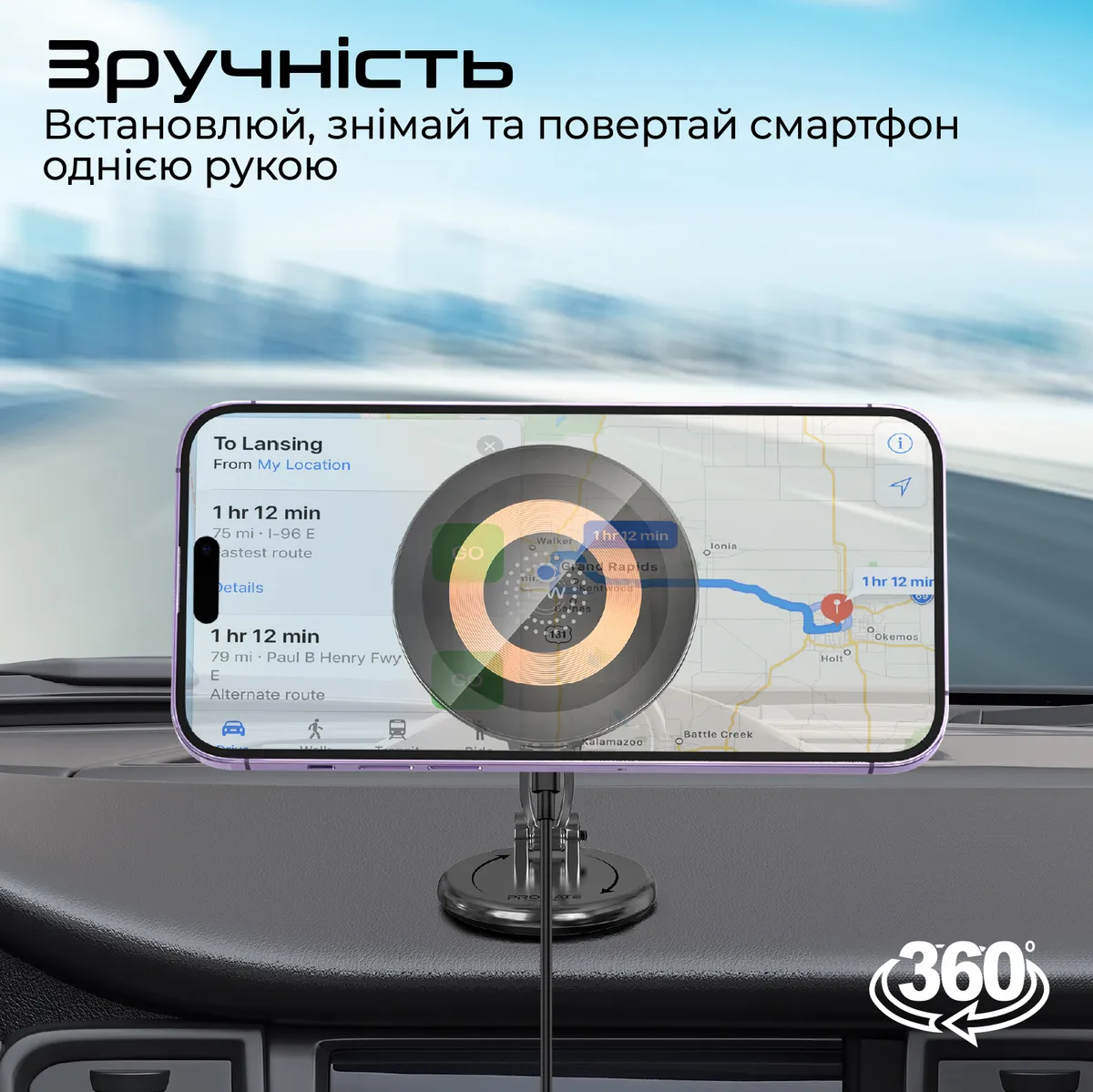 Бездротовий зарядний пристрій Promate Magnus2-Qi MagSafe Black - мініатюра 4