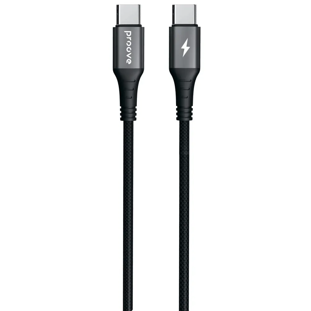 Кабель Proove WireX Type-C to Type-C 60W (1m) black - зображення 1