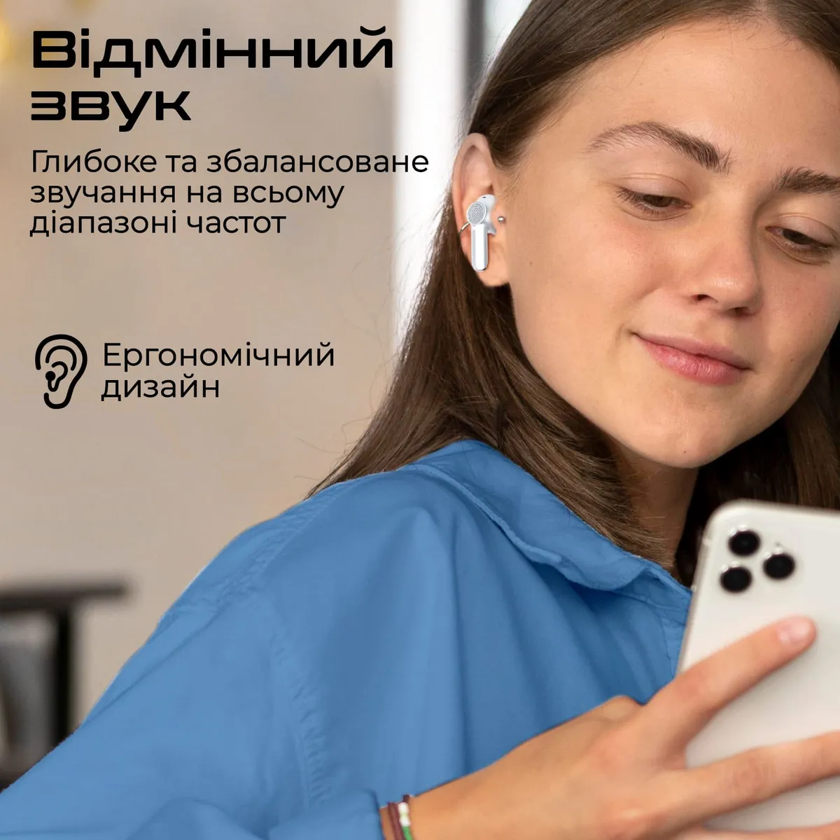 Bluetooth-гарнітура Promate ProPods White - мініатюра 3