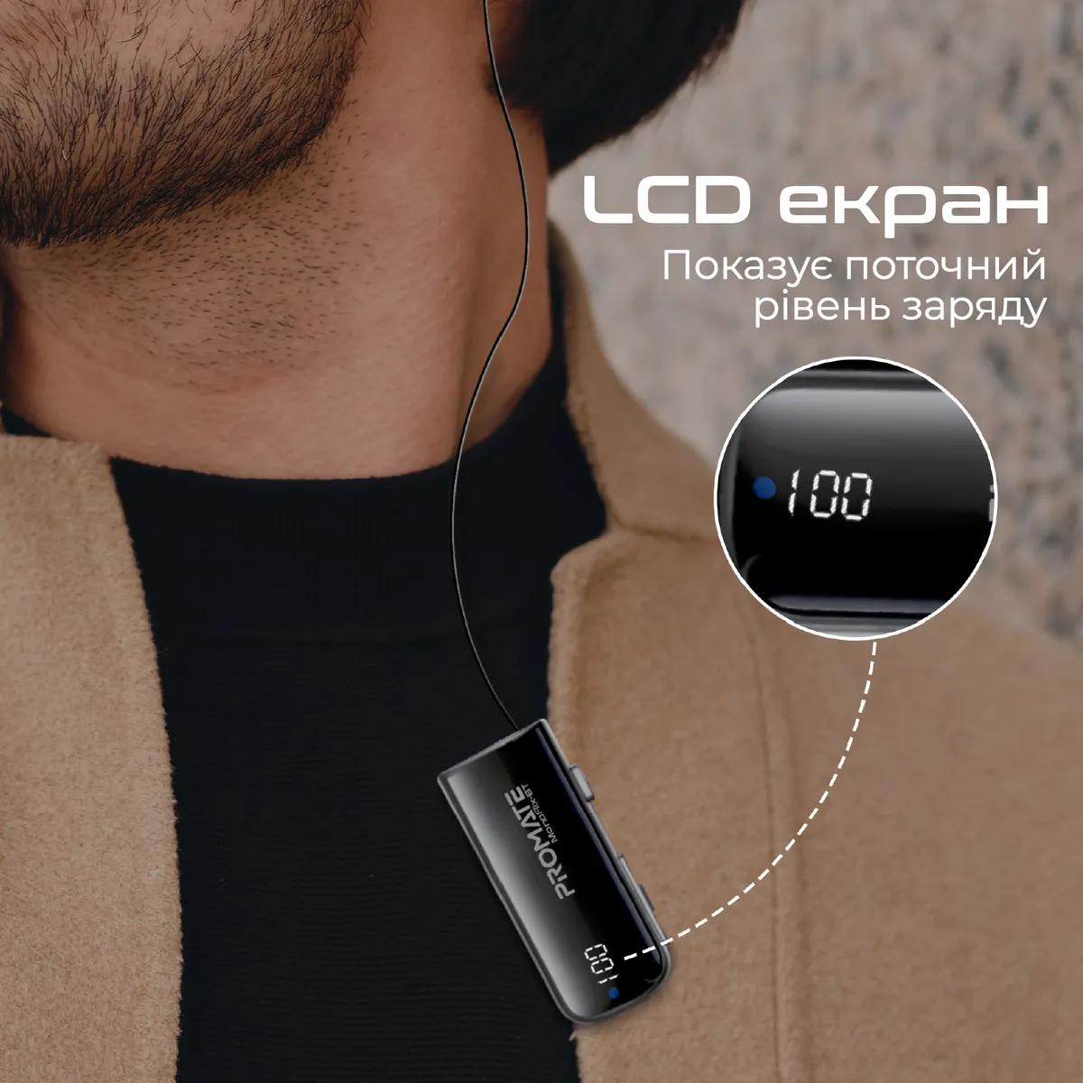 Bluetooth-гарнітура Promate Monoflix-bt Black - мініатюра 8