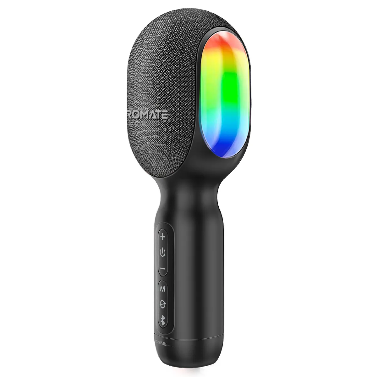 Мікрофон для караоке Promate VocalMic Bluetooth LED Black - зображення 1