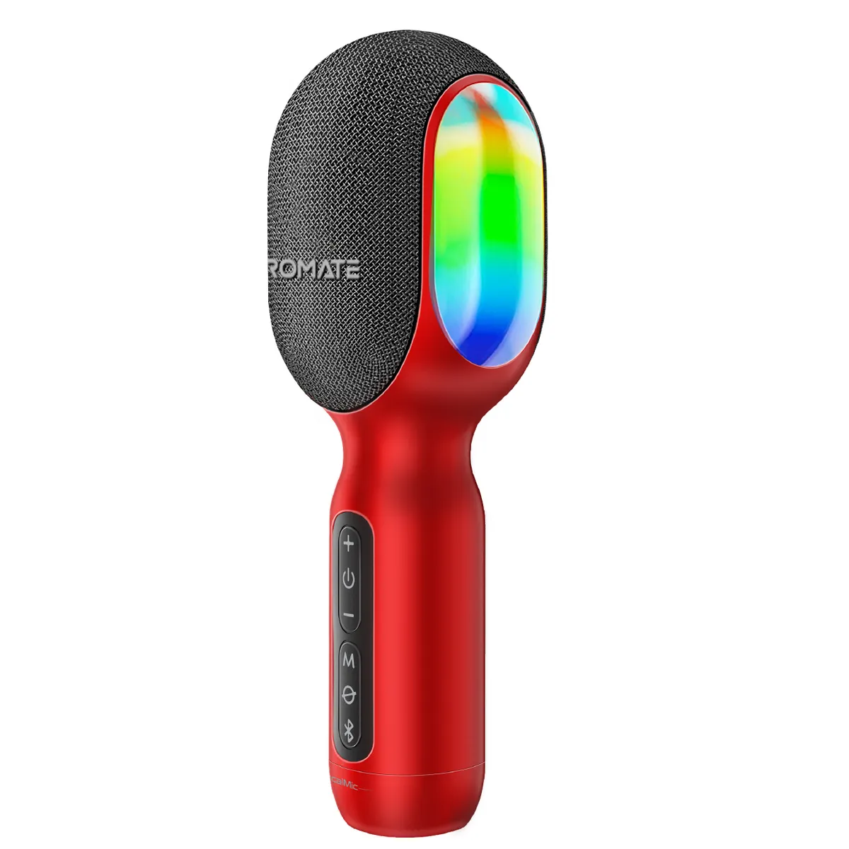 Мікрофон для караоке Promate VocalMic Bluetooth LED Red - зображення 1