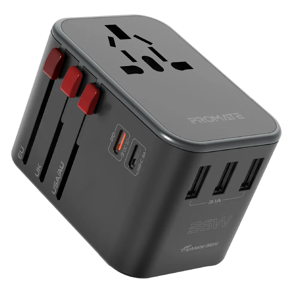 Зарядний пристрій Promate TripMate-36W Black - зображення 1