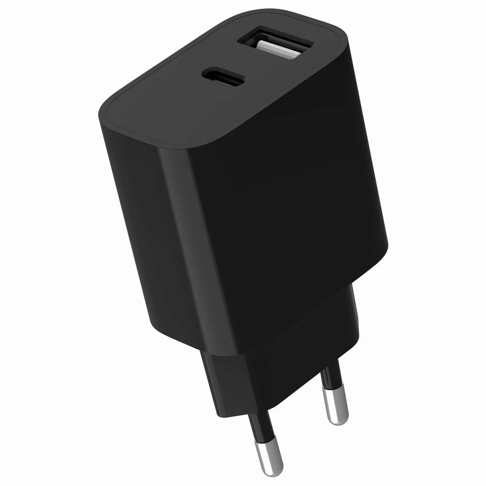Мережевий зарядний пристрій Gembird (1USBх2.4A + 1USB-Cх2.4A) Black (TA-UC-2AC12-01-BK) - мініатюра 2