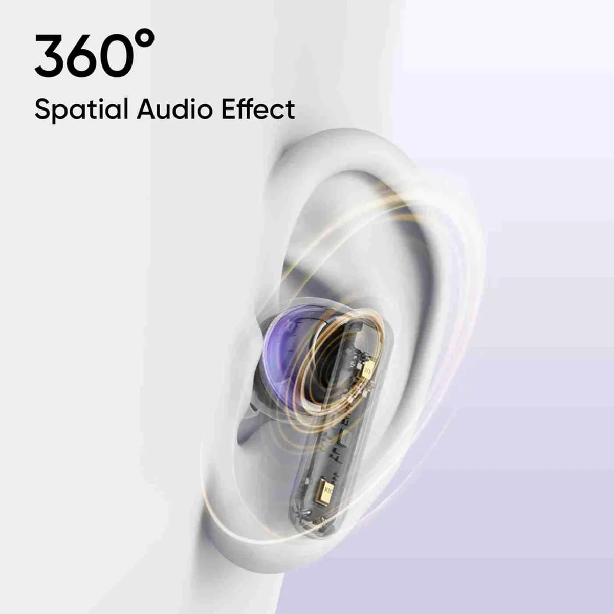 Bluetooth-гарнітура Realme Buds T310 Monet Purple - мініатюра 6