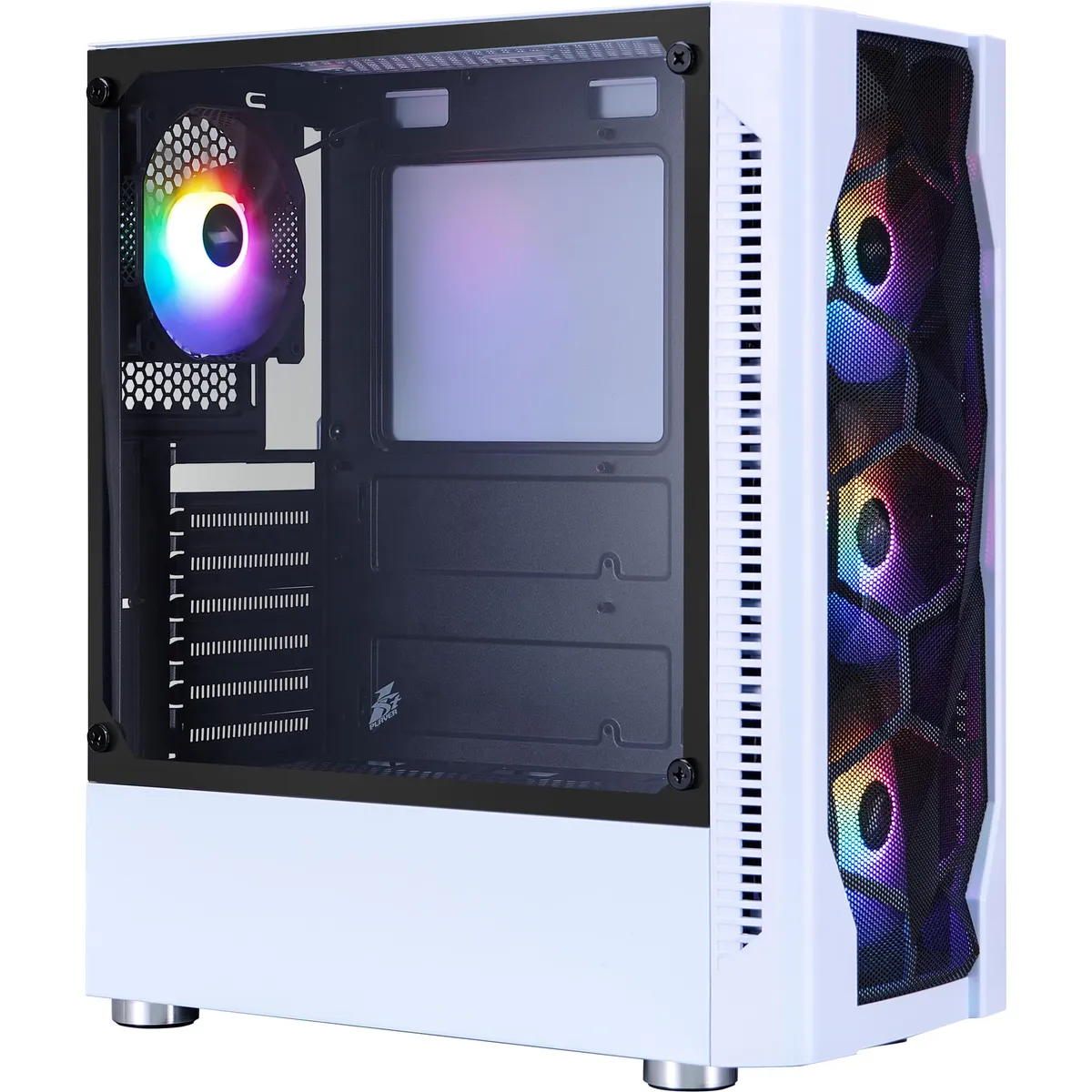 Корпус 1stPlayer D4-WH-4F1-W White без БЖ - мініатюра 15