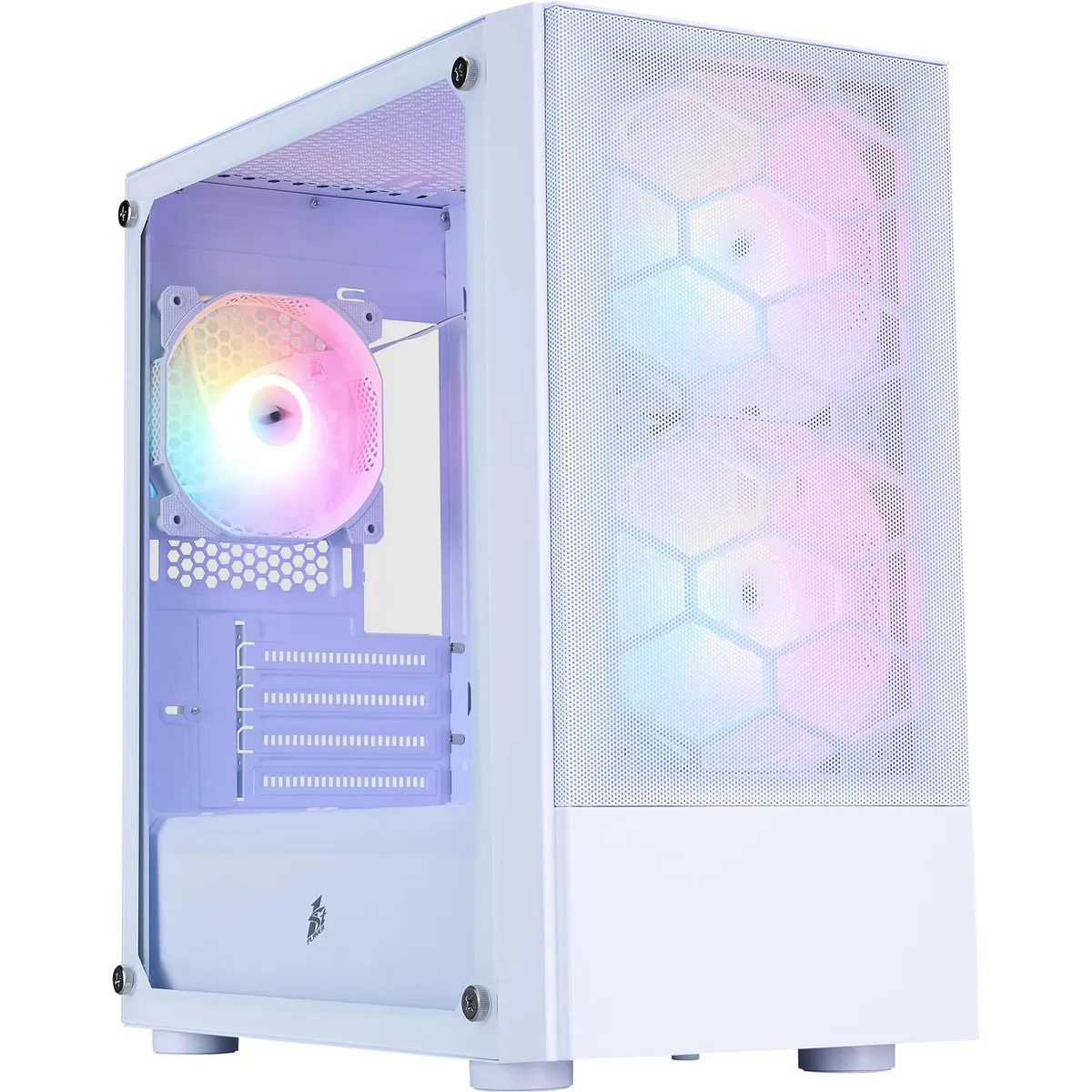 Корпус 1stPlayer X4-M-WH-2F1P-W-1F1-W White без БЖ - мініатюра 9