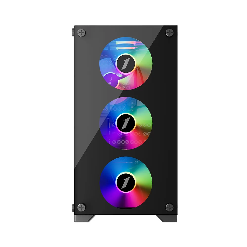 Корпус 1stPlayer X2-M-BK-4F1 Black без БЖ - мініатюра 2