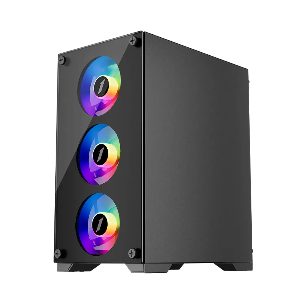 Корпус 1stPlayer X2-M-BK-4F1 Black без БЖ - мініатюра 4