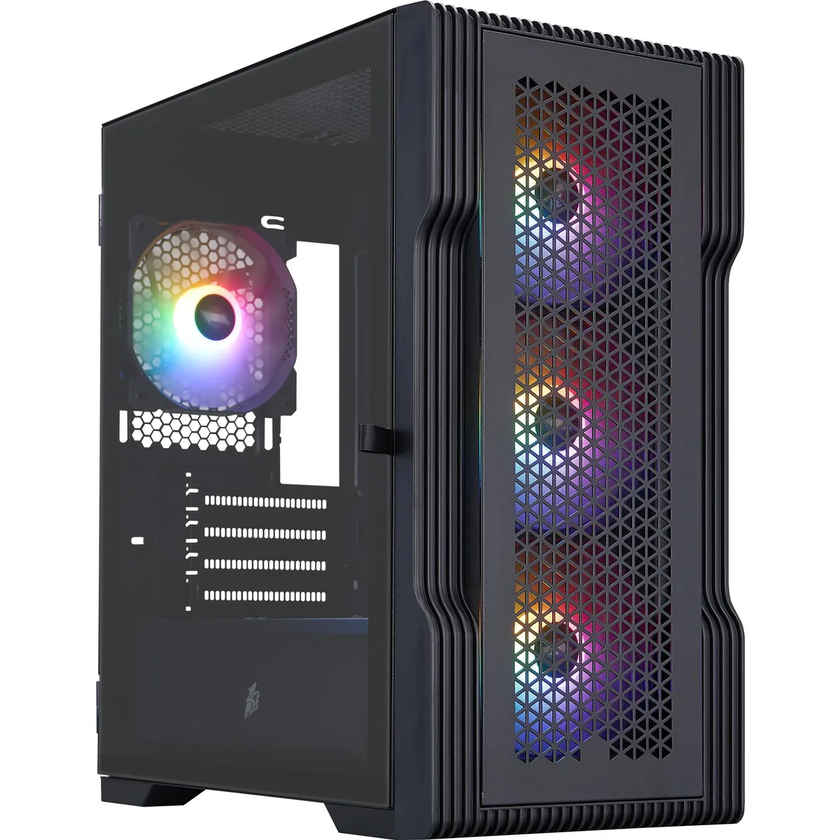 Корпус 1stPlayer T3-BK-4F1 Black без БЖ - мініатюра 7