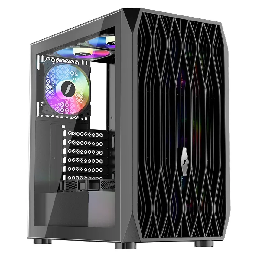 Корпус 1stPlayer AY7-BK-4F1 Black без БЖ - зображення 1