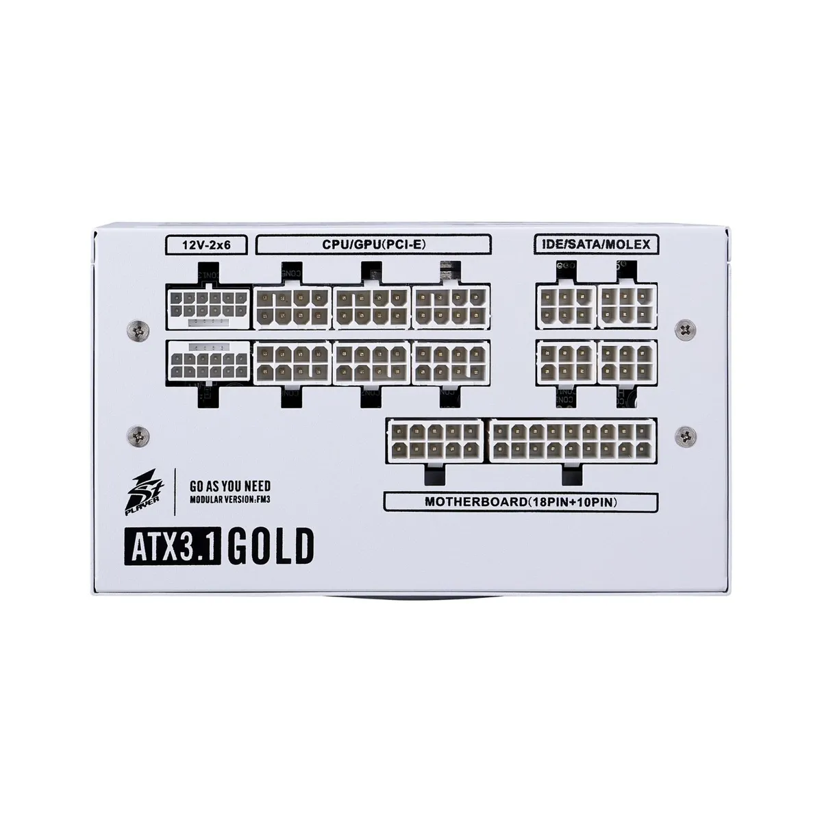 Блок живлення 1stPlayer HA-850BA4 White (NGDP-GLD-850-WH-EU) 850W - мініатюра 10