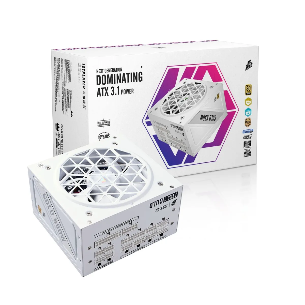 Блок живлення 1stPlayer HA-850BA4 White (NGDP-GLD-850-WH-EU) 850W - мініатюра 7